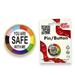 KINKY PLEASURE Pride Pin You Are Safe With Me