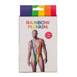 KINKY PLEASURE Rainbow Mankini One Size