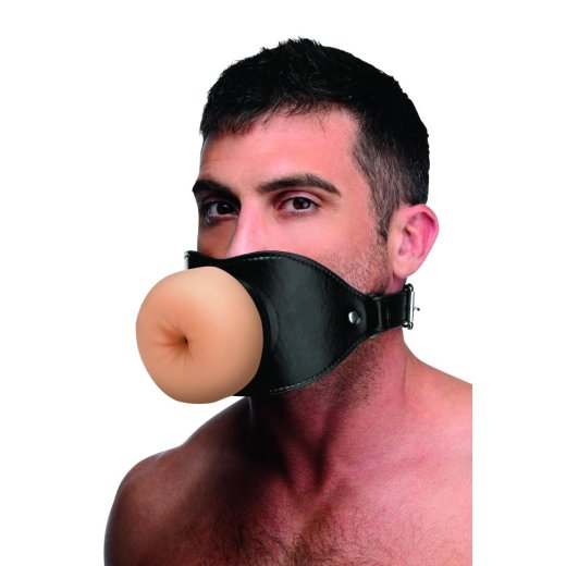 MASTER SERIES Ass Face Mouth Gag Schwarz