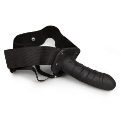 SIZE MATTERS Strap-On-Geschirr mit hohlem Dildo Schwarz