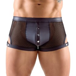 SVENJOYMENT Netz-Pants mit Druckknopfleiste Schwarz