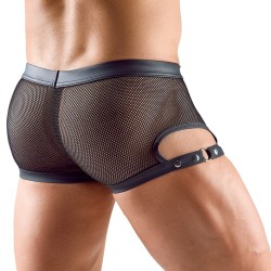 SVENJOYMENT Netz-Pants mit Druckknopfleiste Schwarz