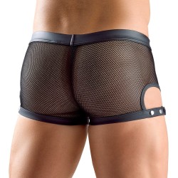 SVENJOYMENT Netz-Pants mit Druckknopfleiste Schwarz