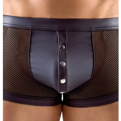 SVENJOYMENT Netz-Pants mit Druckknopfleiste Schwarz