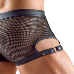 SVENJOYMENT Netz-Pants mit Druckknopfleiste Schwarz