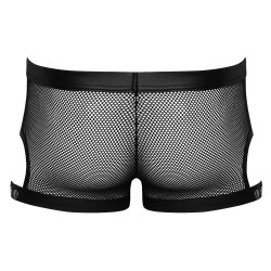 SVENJOYMENT Netz-Pants mit Druckknopfleiste Schwarz