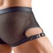 SVENJOYMENT Netz-Pants mit Druckknopfleiste Schwarz