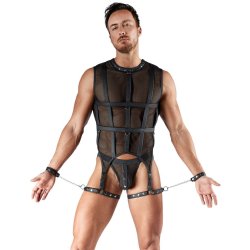 SVENJOYMENT Harness-Set mit 2 Handfesseln Schwarz