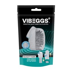 VIBEGGS Naughty Nubs Vibrating Masturbation Sleeve Weiss