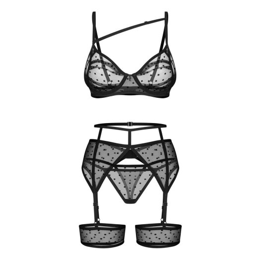 OBSESSIVE Nuites Dessous-Set 3-teilig Schwarz