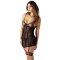 OBSESSIVE Nuites Ruffled Chemise Schwarz