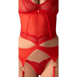 OBSESSIVE Cupide Desir Lingerie-Set 3-teilig Rot