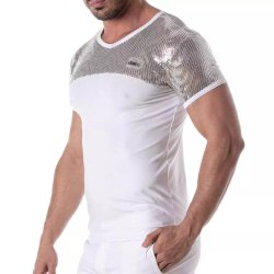 TOF Glitter Shirt Silber/Weiss