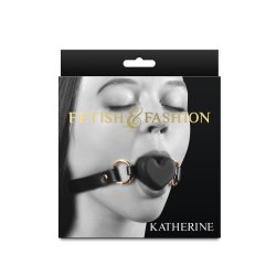 NS NOVELTIES Fetish & Fashion Mundknebel Katherine mit Herz Schwarz/Golden