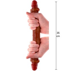 TOY JOY Get Real Foreskin Doppeldildo 35 cm Caramel
