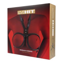 VIRGITE Love Hit Bondage Brust Harness für Damen Model 1 aus veganem Leder One Size Schwarz