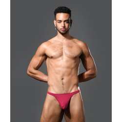 ANDREW CHRISTIAN Almost Naked No-Show Ultra Low-Rise Thong Weinrot