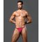 ANDREW CHRISTIAN Almost Naked No-Show Ultra Low-Rise Thong Weinrot