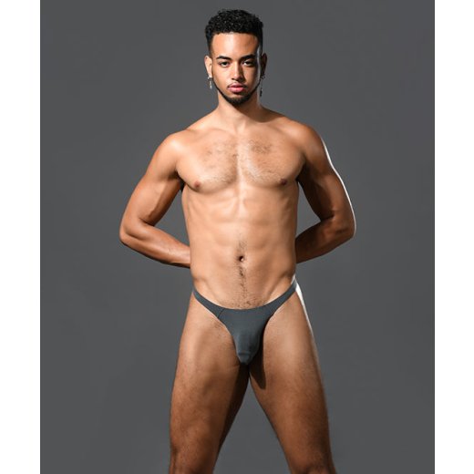 ANDREW CHRISTIAN Almost Naked No-Show Ultra Low-Rise Thong Grau