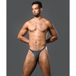 ANDREW CHRISTIAN Almost Naked No-Show Ultra Low-Rise Thong Grau