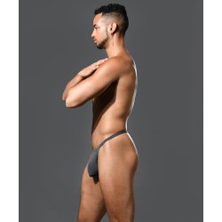 ANDREW CHRISTIAN Almost Naked No-Show Ultra Low-Rise Thong Grau