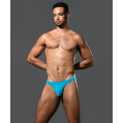 ANDREW CHRISTIAN Almost Naked No-Show Ultra Low-Rise Brief Türkis