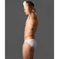 ANDREW CHRISTIAN Almost Naked Naked Truth Capsule See-Through Deep-V Brief Weiss