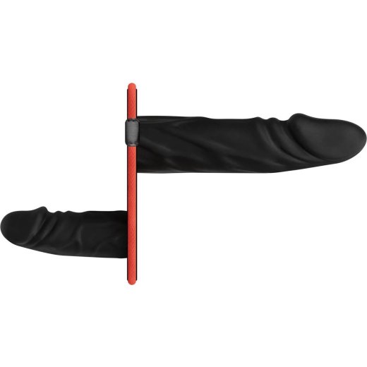 EASY TOYS Strap-On Set mit 2 Dildos Schwarz/Rot