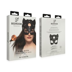 BEDROOM FANTASIES Maske Kinky Kitty aus veganem Leder Schwarz