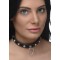 STRICT Diamant-Halsband mit O-Ring Schwarz/Kristall
