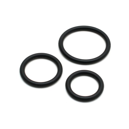 RIMBA Cockring 3er Set Silikon Schwarz