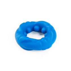 LOVETOY Pinnacle Pro Ridge Bump Stretcher Penisring Blau