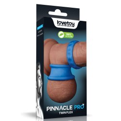 LOVETOY Pinnacle Pro Twin Flex Penisring & Hodenstrecker Blau