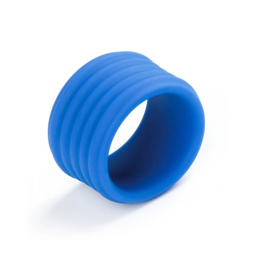 LOVETOY Pinnacle Pro Deep Rib Grip Penisring oder Hodenstrecker Blau