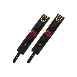 TABOOM Wild Roses Ankle Cuffs Schwarz/Gold