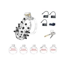 RIMBA P-CAGE Peniskäfig PC09 mit Spikes Small Transparent
