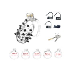 RIMBA P-CAGE Peniskäfig PC09 mit Spikes Medium Transparent