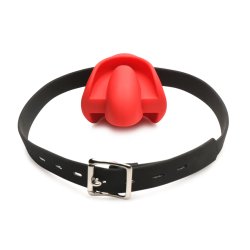 MASTER SERIES Extreme Silicone Ball Gag Rot/Schwarz