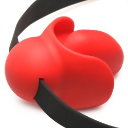 MASTER SERIES Extreme Silicone Ball Gag Rot/Schwarz