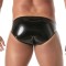 TOF Vinyl Zipped Bikini Schwarz