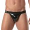 TOF Vinyl Snap Jockstrap Schwarz