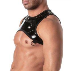 TOF Vinyl Zipped Harness Schwarz