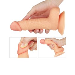LOVETOY Dildo Ultra Soft Dude Ø 3.6 x 18 cm Beige