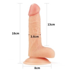 LOVETOY Dildo Ultra Soft Dude Ø 3.6 x 18 cm Beige