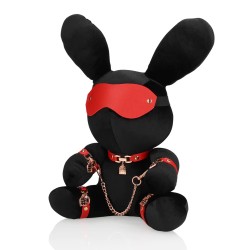 S-LINE Bondage Hase aus Plüsch Schwarz/Rot