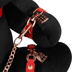 S-LINE Bondage Hase aus Plüsch Schwarz/Rot