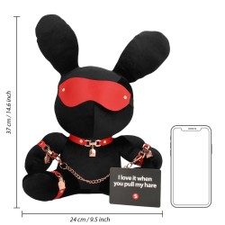 S-LINE Bondage Hase aus Plüsch Schwarz/Rot