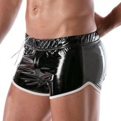 TOF Vinyl Fetish Shorts Schwarz/Weiss