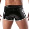 TOF Vinyl Fetish Shorts Schwarz/Weiss