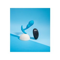 B-VIBE P-Spot Snug Plug mit Vibration & Fernbedienung 95 g Blau